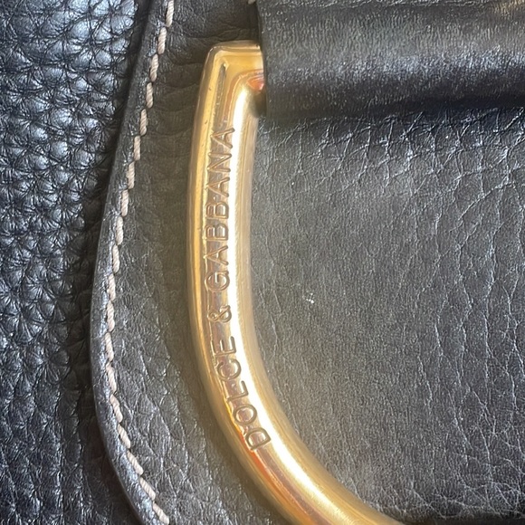 - Dolce and gabbana d ring black leather tote - Picture 4 of 16